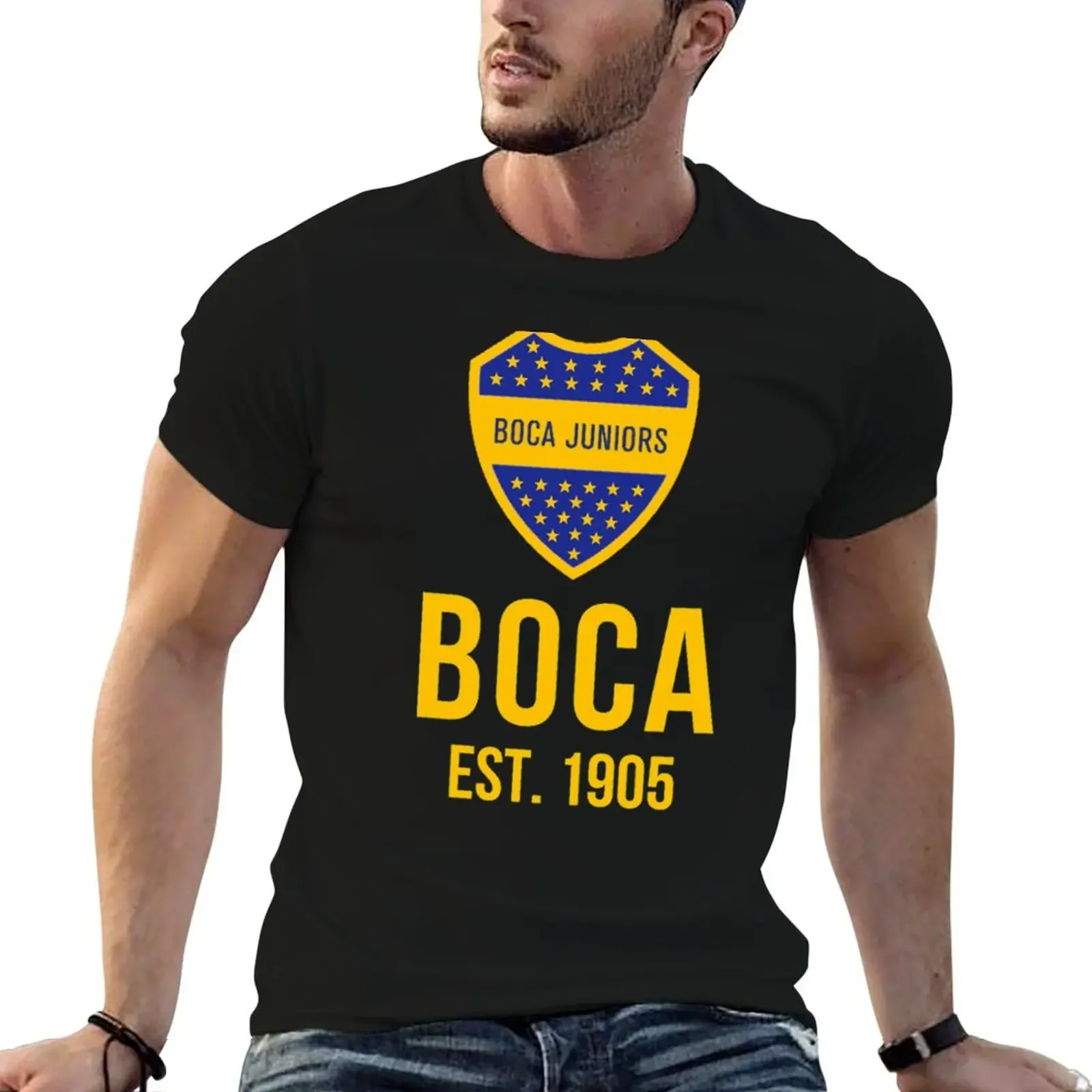 Футболка Boca Juniors с рисунком винтажные футболки блузка футболка аниме мужские