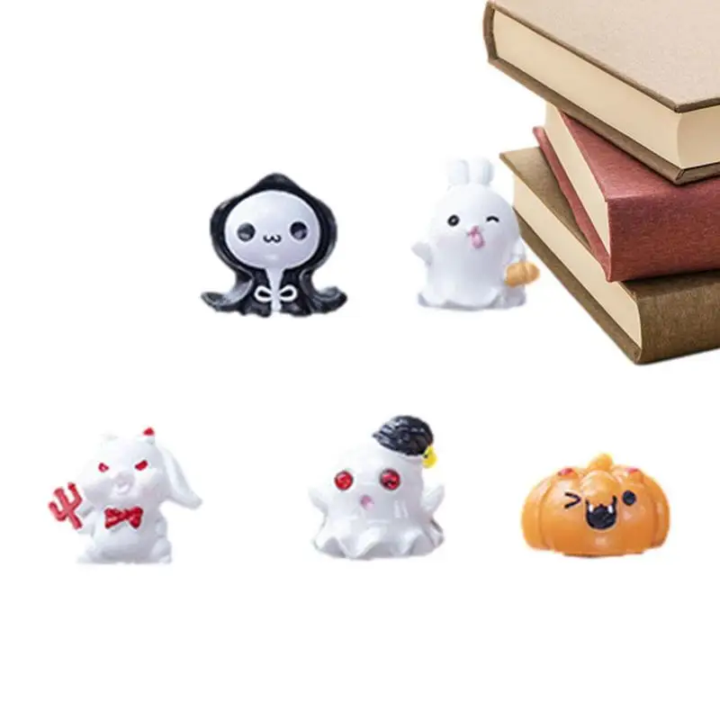 

Украшения для приборной панели автомобиля украшение для приборной панели на Хэллоуин, тыква, призрак, смола, ремесло, милая кукла, украшения