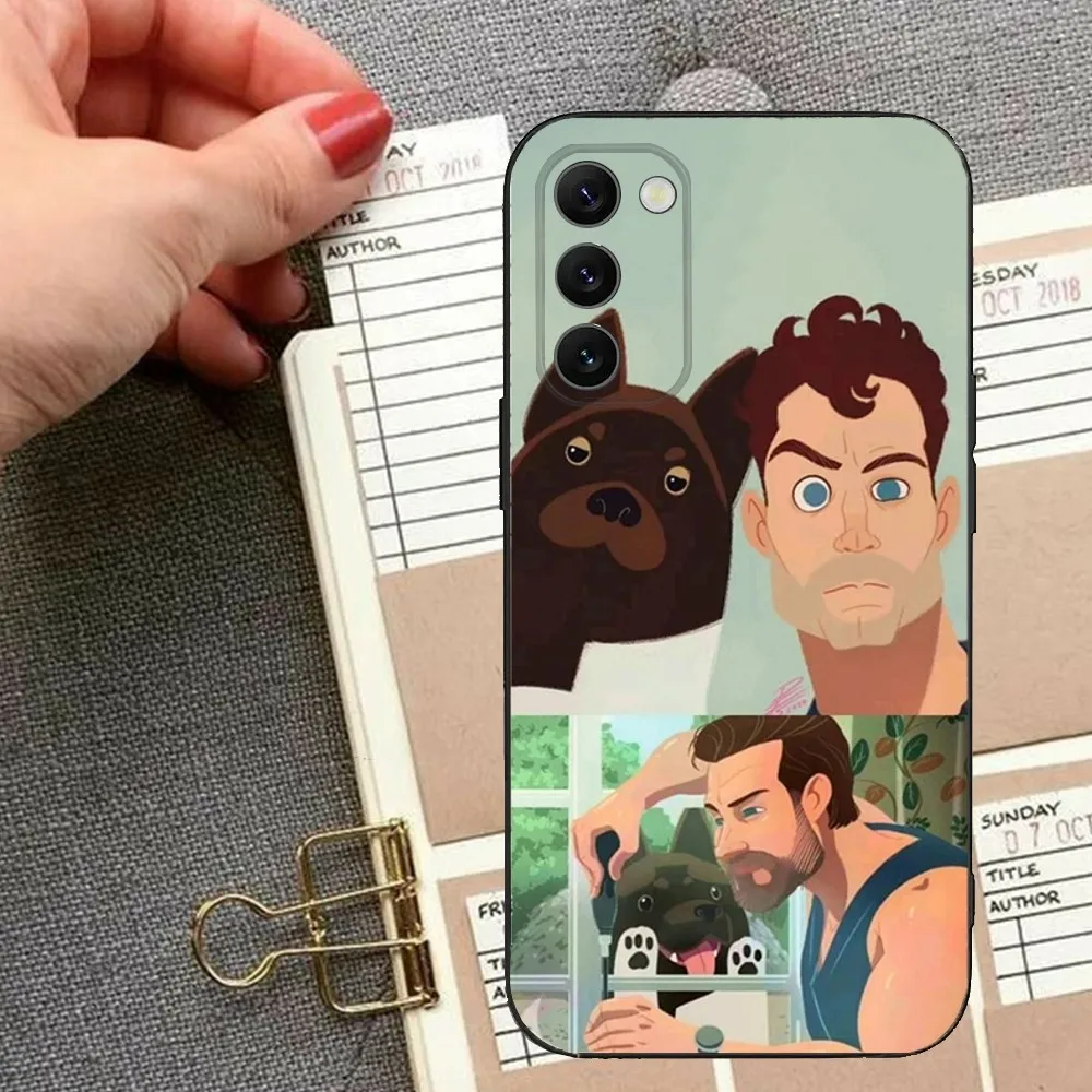 Чехол для телефона Actor H-Henry C-Cavill Samsung S24 23 22 30 21 10 9 Ultra Plus Lite FE 5G черный мягкий чехол