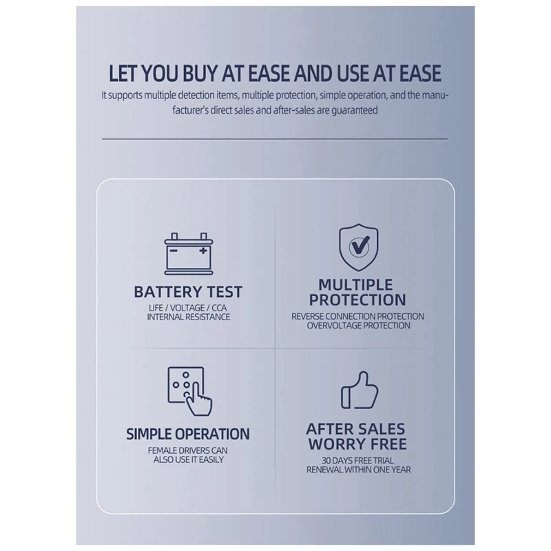 Тестер автомобильного аккумулятора 12/24 В ЖК-дисплей анализатор цифровой для