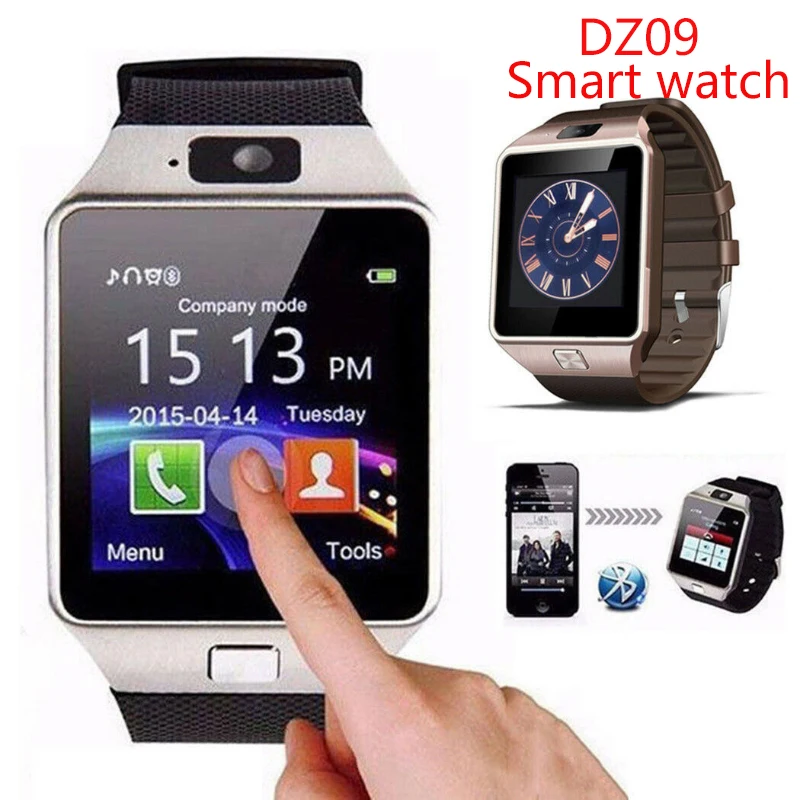 

Умные часы DZ09 с цифровым сенсорным экраном, браслет с камерой, Bluetooth, наручные часы с SIM-картой, умные часы для Xiaomi Huawei PK Q18 A1 T100