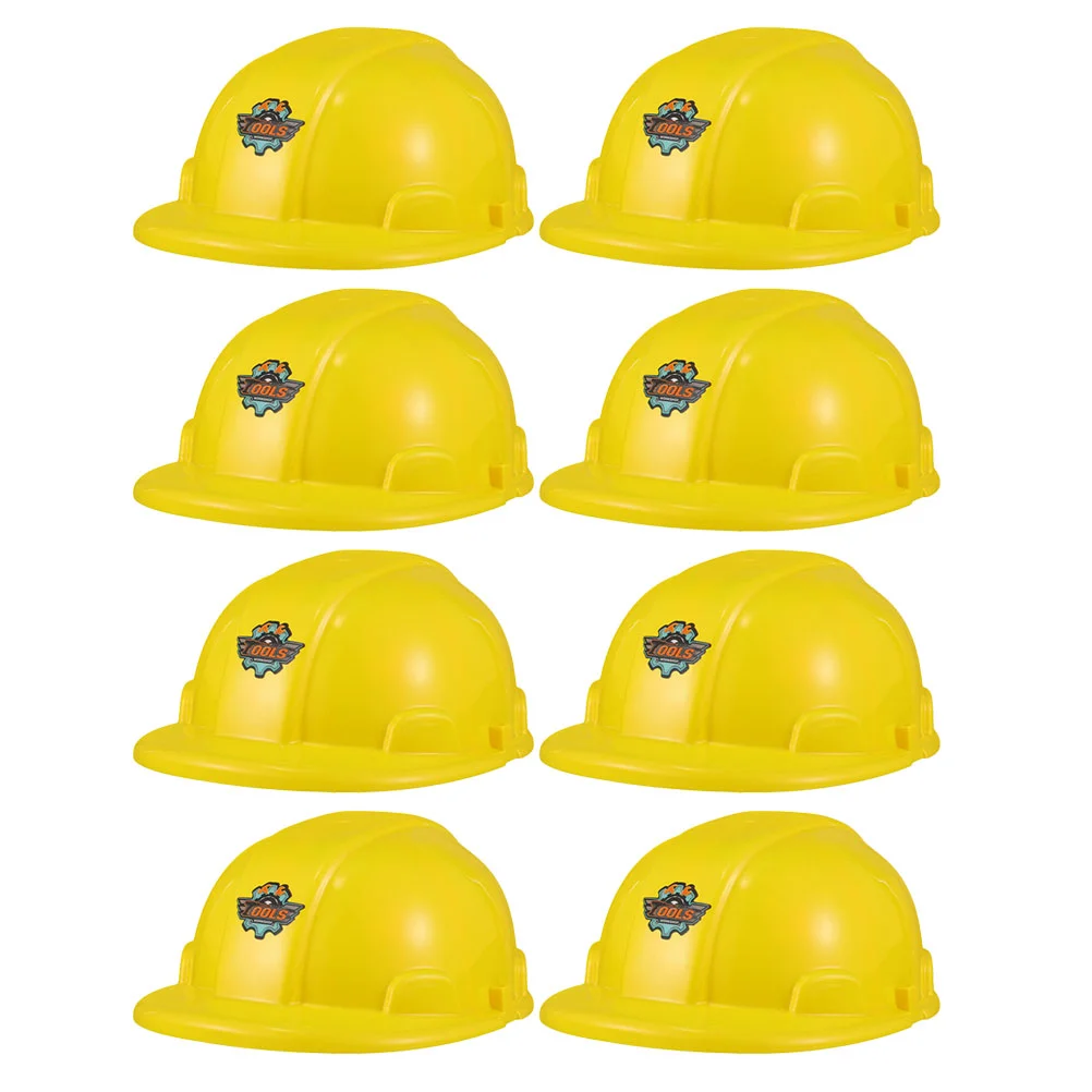 

Yellow Construction Hats: Childrens Hard Hat Children Engineering Engineer Hard Cap Kids Dress Party Favor For Child Boy 8pcs