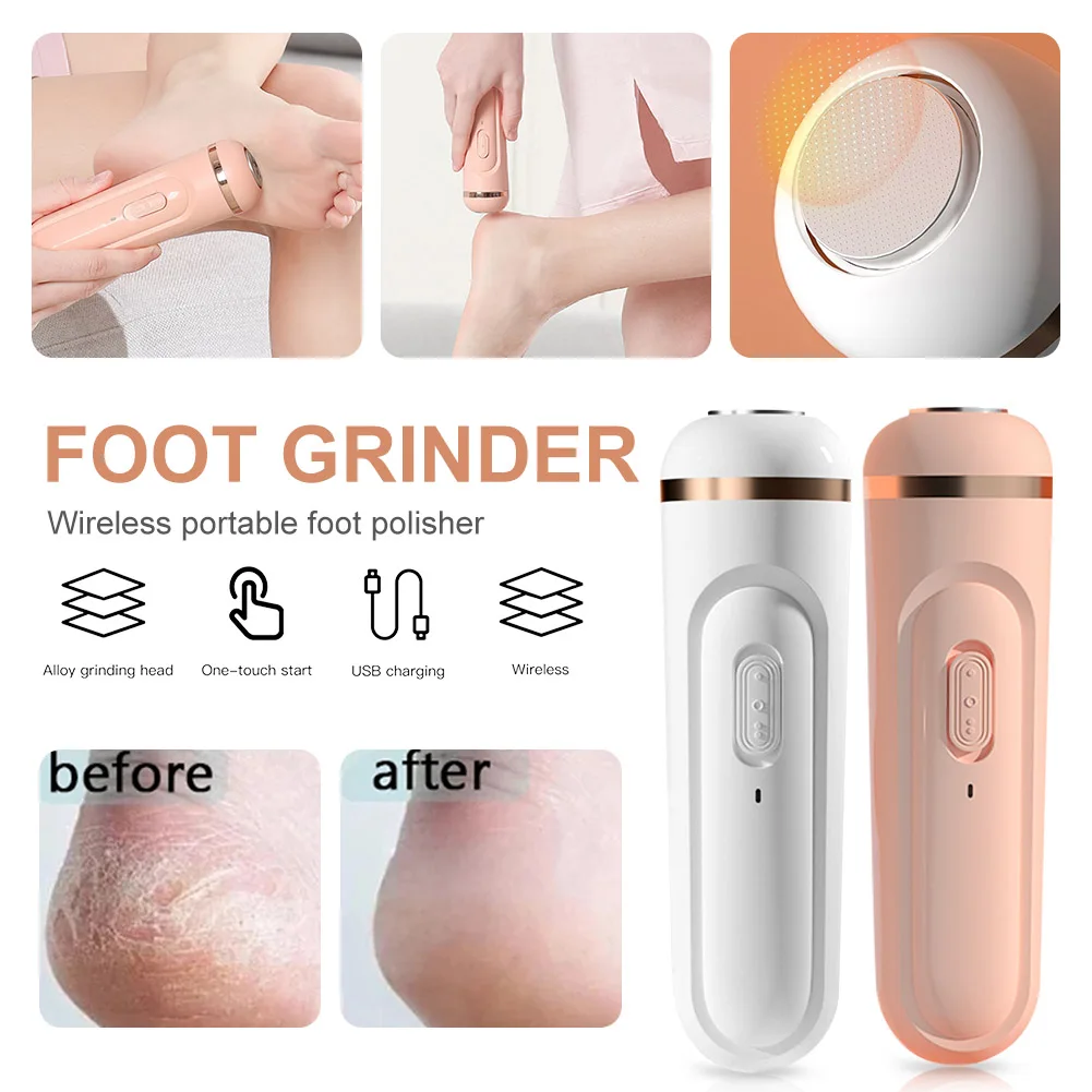 

Electric Foot Grinder Rechargeable Foot File Remove Calluses Dead Skin Ceacked Heels Pedicure Tool Foot Care