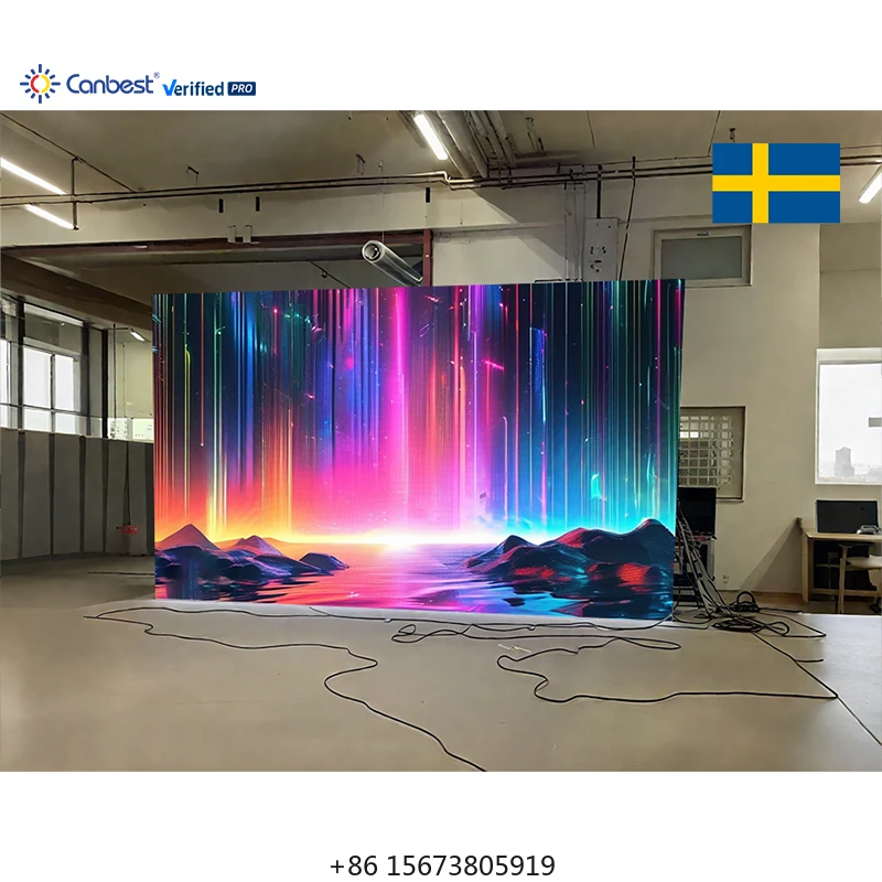 Фото Светодиодный видеоэкран Canbest Rx P3.9 3.91 мм 5000x3000 мм (16.4x9.8 футов) для наружного использования, аренды, выездных мероприятий и диджеев в Швеции №1