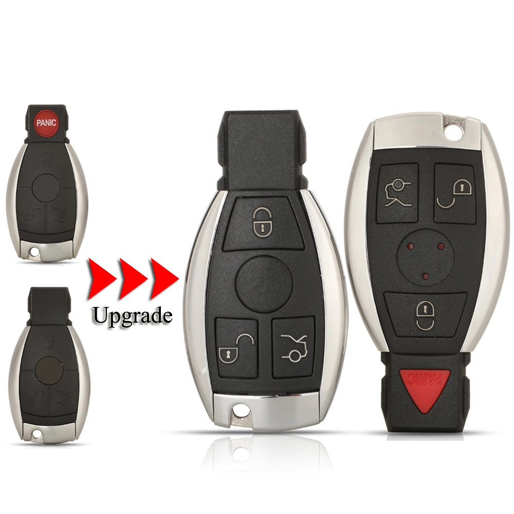 

jingyuqin NEC Remote Car Key Shell For Mercedes Benz Classe W169 W245 CLS CLK SLK Sprinter Viano Vito 3/4 Buttons Replacement