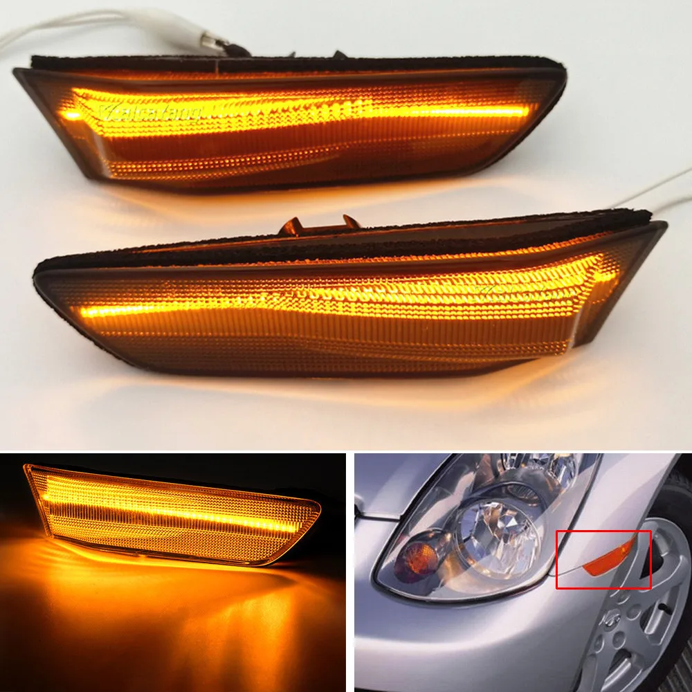 

Amber LED Front Side Marker Light For Infiniti G35 Coupe 2003-2007 For Nissan Skyline V35 Coupe 2002-2007