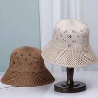 2022 new womens bucket hat hollow outstyle caps fashion panama luxury hat fisherman hat ladies summer sun travel beach hat