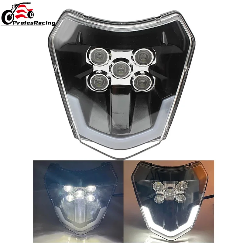 

For KTM EXC XC XCF XCW XCFW SX SXF SXS 125 150 250 350 450 530 690 Enduro Motorcycle LED Headlight Headlamp Lamp Light Wick