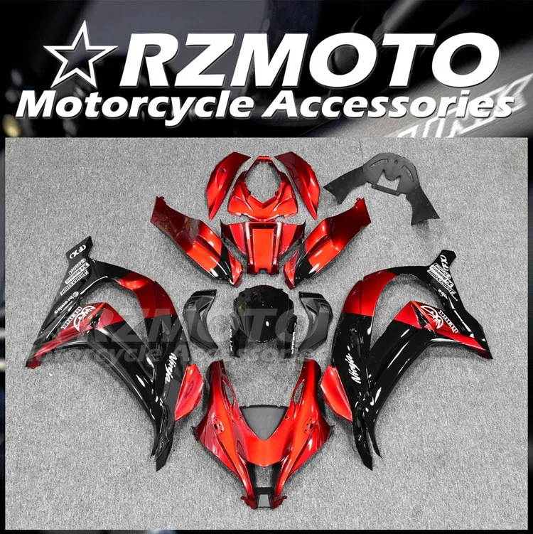 

Литьевая пресс-форма, новый комплект обтекателей из АБС-пластика, подходит для Kawasaki Ninja ZX-10R ZX10R 2016 2017 2018 2019 117 18 19, кузов красного и черного цве...