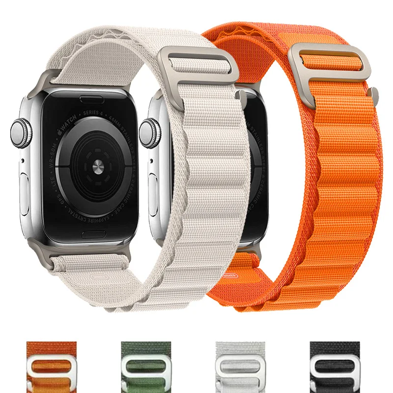 

Alpine loop Strap for Apple watch Ultra 49mm Series 8 45mm 41mm 44mm 40mm Nylon bracelet correa iwatch series 7 SE 6 5 4 3 strap