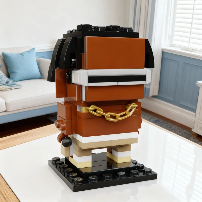 Фото 102 шт. MOC Travis Scott Custom BrickHeadz, модель из строительных блоков, коллекция для творческого оформления, сборные кирпичики. №1