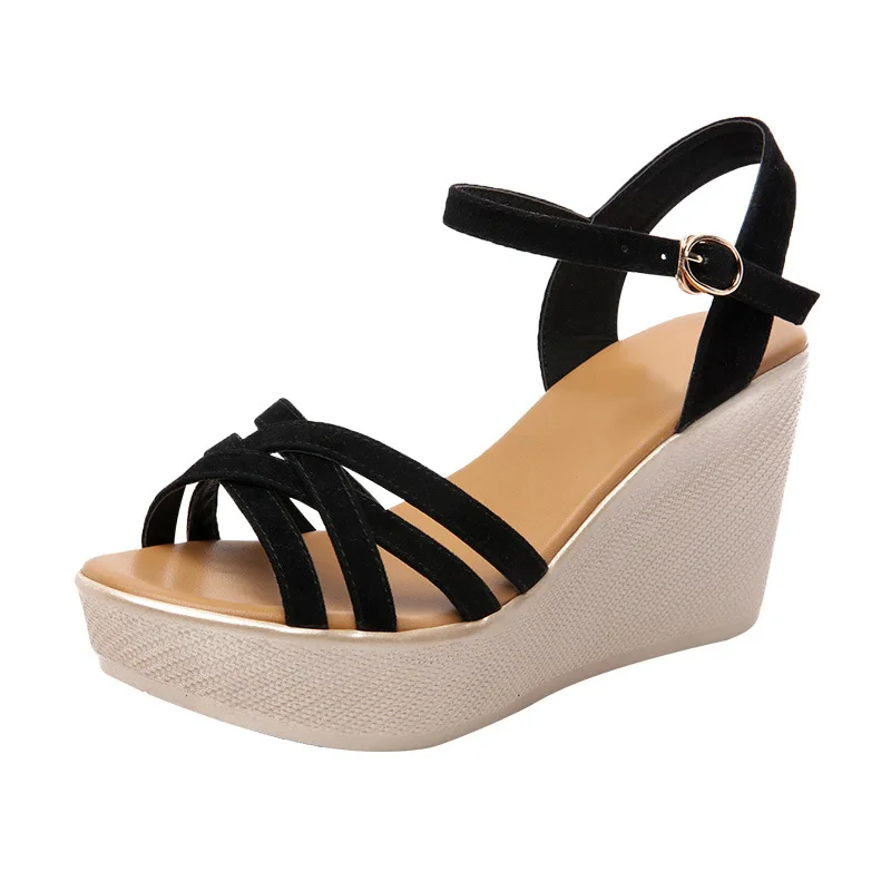 Богемные маленькие размера плюс 32-43 летние туфли на танкетке для женщин 2022 черные