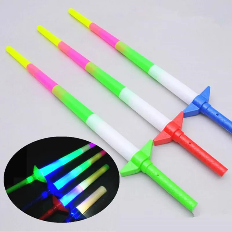 

10pcs LED Stick Flashing Extendable Sword Lighting Cheering Props Glow Party Gift Toy Kids Birthday Wedding Festival Holiday
