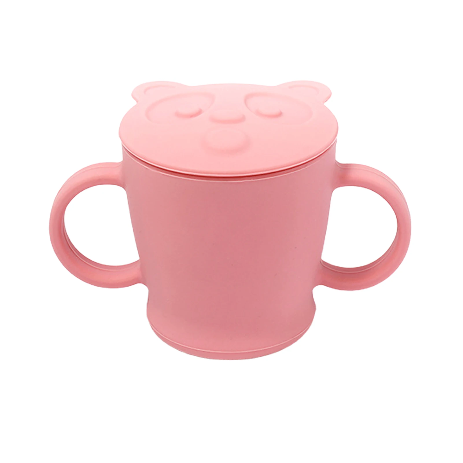 

Smooth Edge Soft For Infants Toddlers Learning With Handle Baby Silicone Training Cup 140ml Drink Open Mouth Multifunction