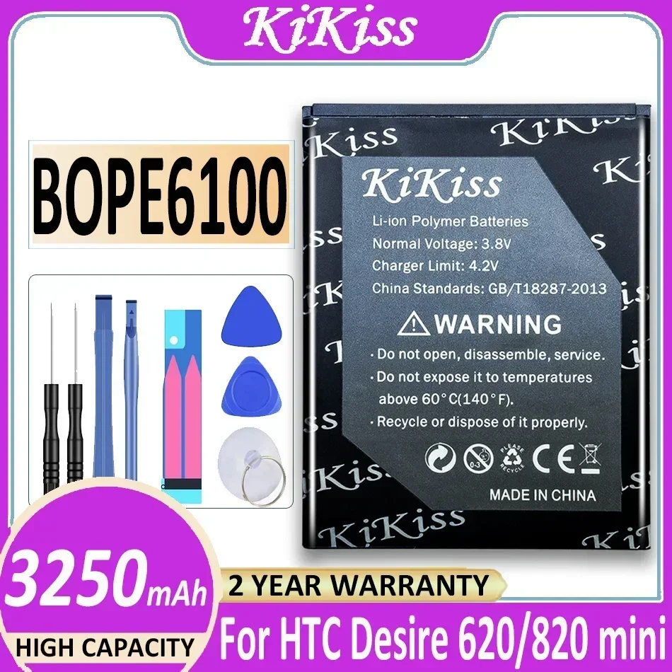 Аккумулятор KiKiss BOPE6100 3250 мАч для HTC Desire 620 D820 820 mini D620 D820MU D820MT D620U 620H 620G сотовый