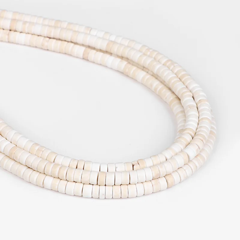 

White Howlite Turquoises Rondelle Beads 2x4mm Cylinder Flat Spacer Stone Bead For Jewelry Making DIY Accessories