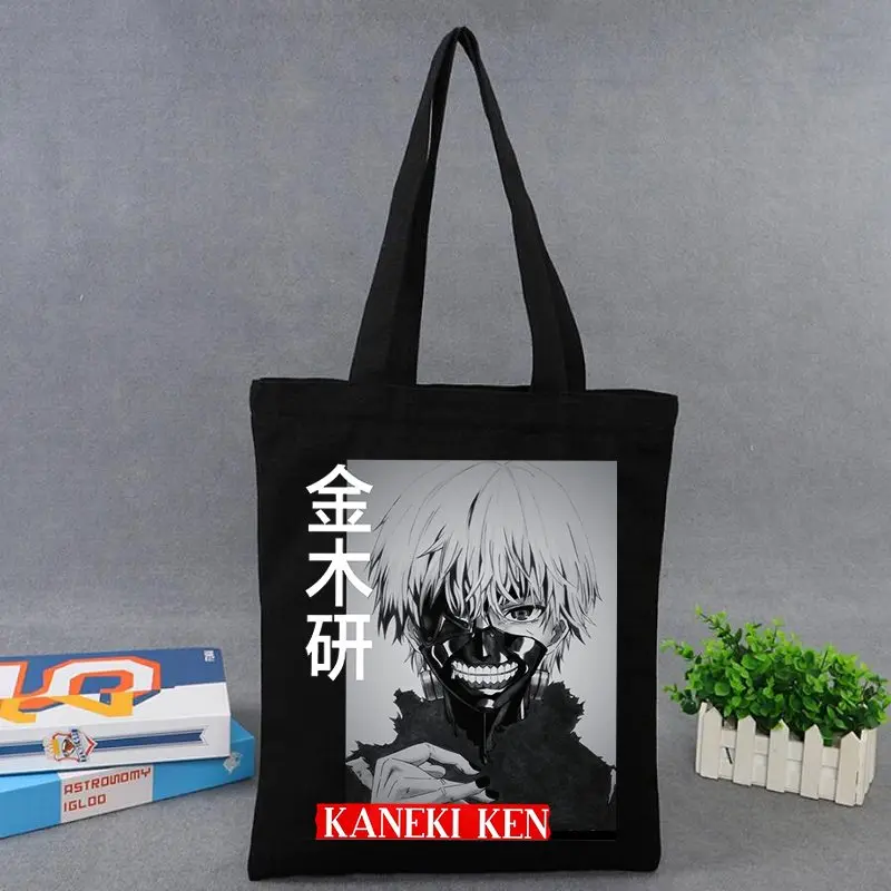 

Сумка на плечо Kaneki Ken с рисунком, брезентовый тоут в стиле Харадзюку, шоппер, модная повседневная Летняя уличная Сумочка на плечо