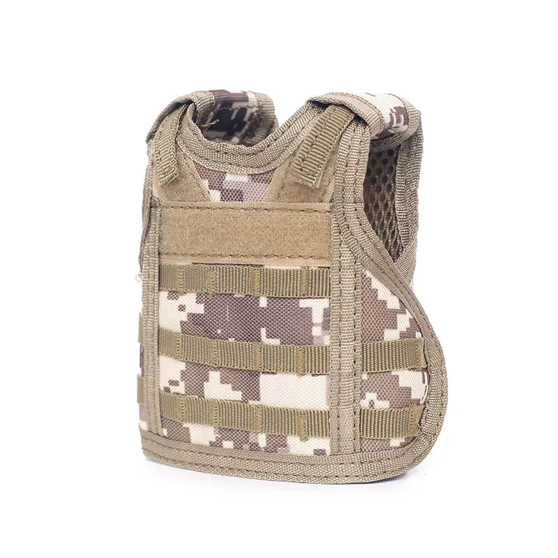 

Military Mini Tactical Molle Vest Beer Beverage Cooler Drink Holder Miniature Hunting Vests Wine Water Bottle Cover Pouch