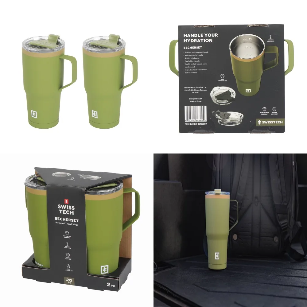 

Stainless Steel Double Wall Vacuum Sealed Olive 2-Pack Tumbler, 20 Fl Oz, Perfect for Any Occasion!