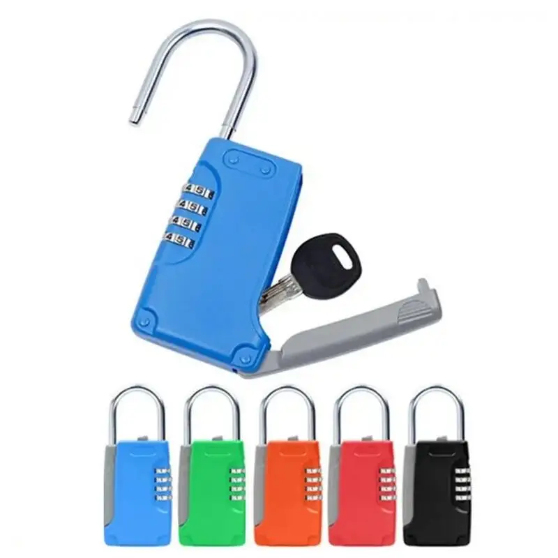 

High Quality Hidden Key Safe Box 4-Digital Password Combination Lock With Hook Mini Metal Secret Box For Home Villa Caravan