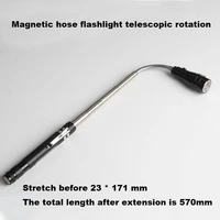 mini pocket torch flexible neck magnetic telescopic flexible led flashlight with magnet for inspection maintain