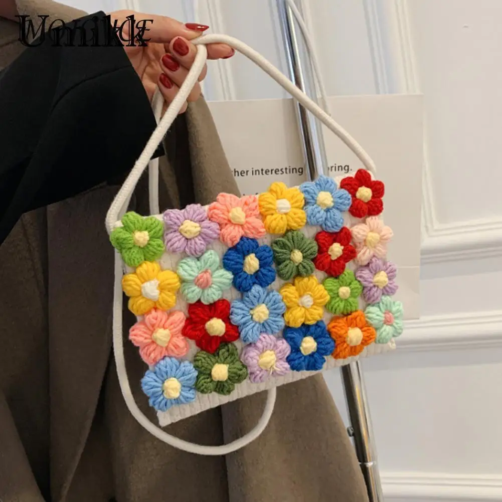 

Female Woven Bag Women Summer Luxury Jute Handbag Fashion Knit Crochet Shopping Bag for Women Outdoor Shopping Traveling Gifts