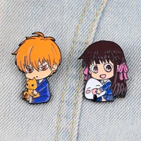 fruits basket enamel pin anime lapel pins for backpacks cute things brooches badges on backpack brooch for clothes jewelry gift