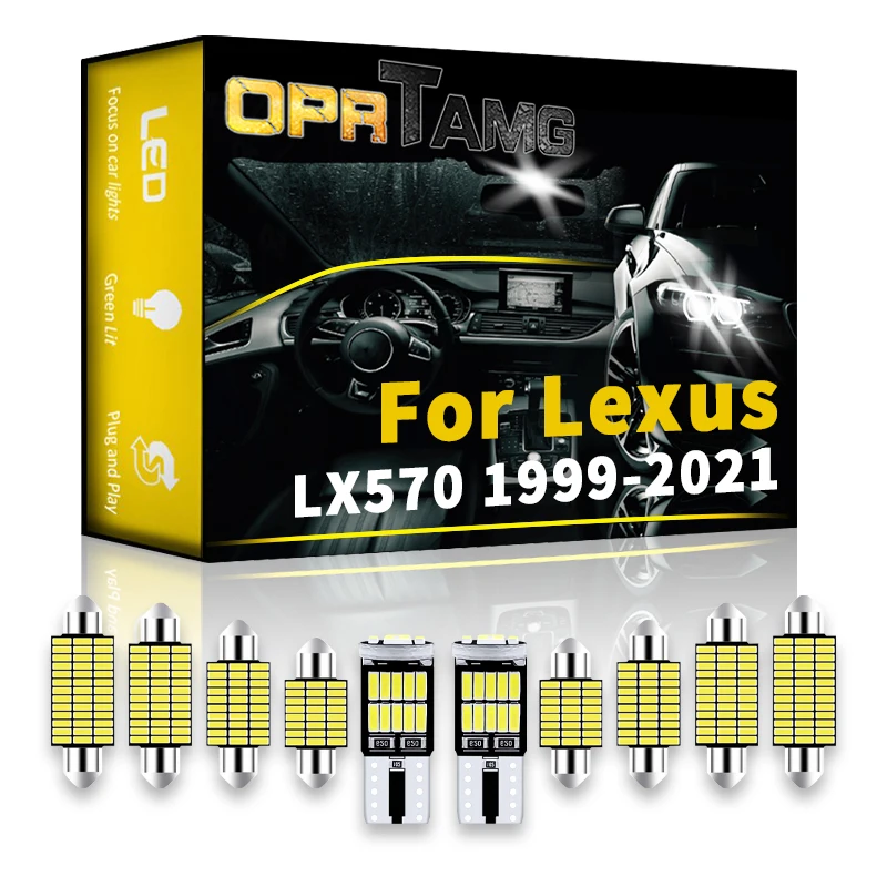 

OPRTAMG For Lexus LX570 2004 2005 2006 2007 2008 2009 2010-2022 Vehicle LED Interior Light License Plate Lamp Kit Car Lighting