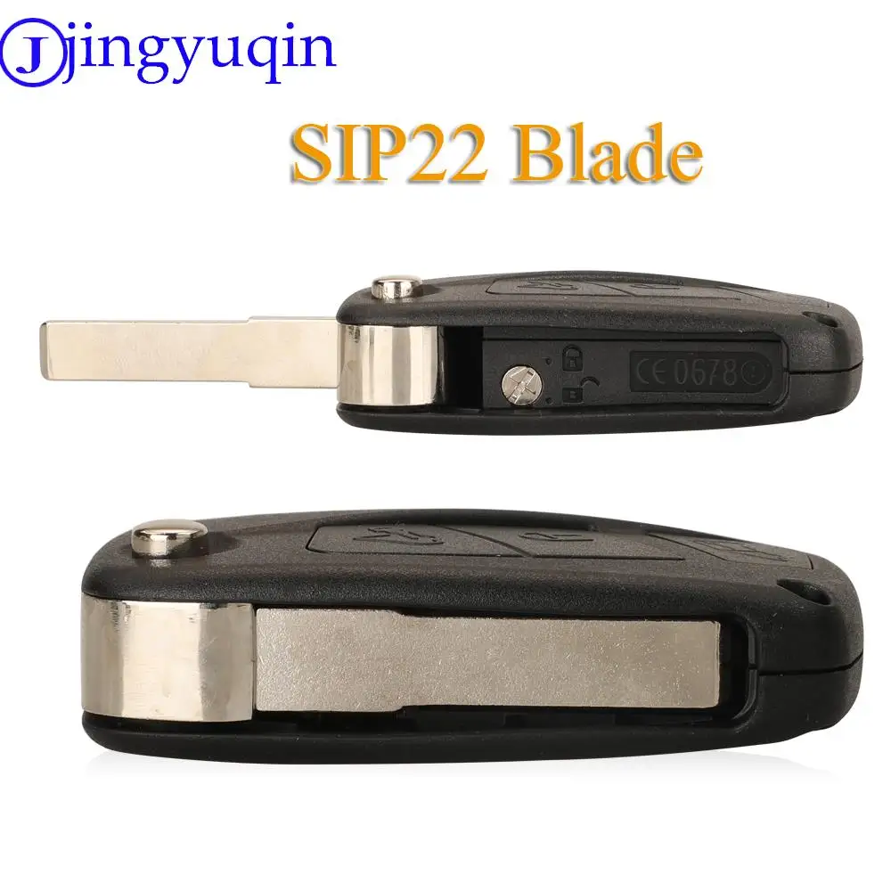 Jingyuqin Flip Remote Car Key Fob 433MHZ ID48 Chip For Fiat Ducato Citroen Relay Peugeot Boxer Lancia With SIP22 Blade on - Пульт для брелка автомобильного ключа с функцией переключения Jingyuqin 433 МГц ID48 Chip для Fiat Ducato Citroen Relay Peugeot Box
