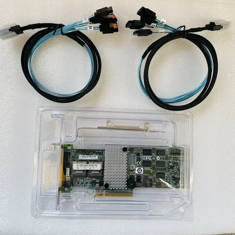Фото LSI MegaRAID SAS/SATA 9260-8i 8-портовый + аккумулятор LSI bbu08 RAID-карта + кабели SFF-8087 SATA №4