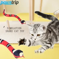 smart sensing snake cat toy interactive pet toys for cats dogs usb charging eletronic teasering kitten toys cat accessories