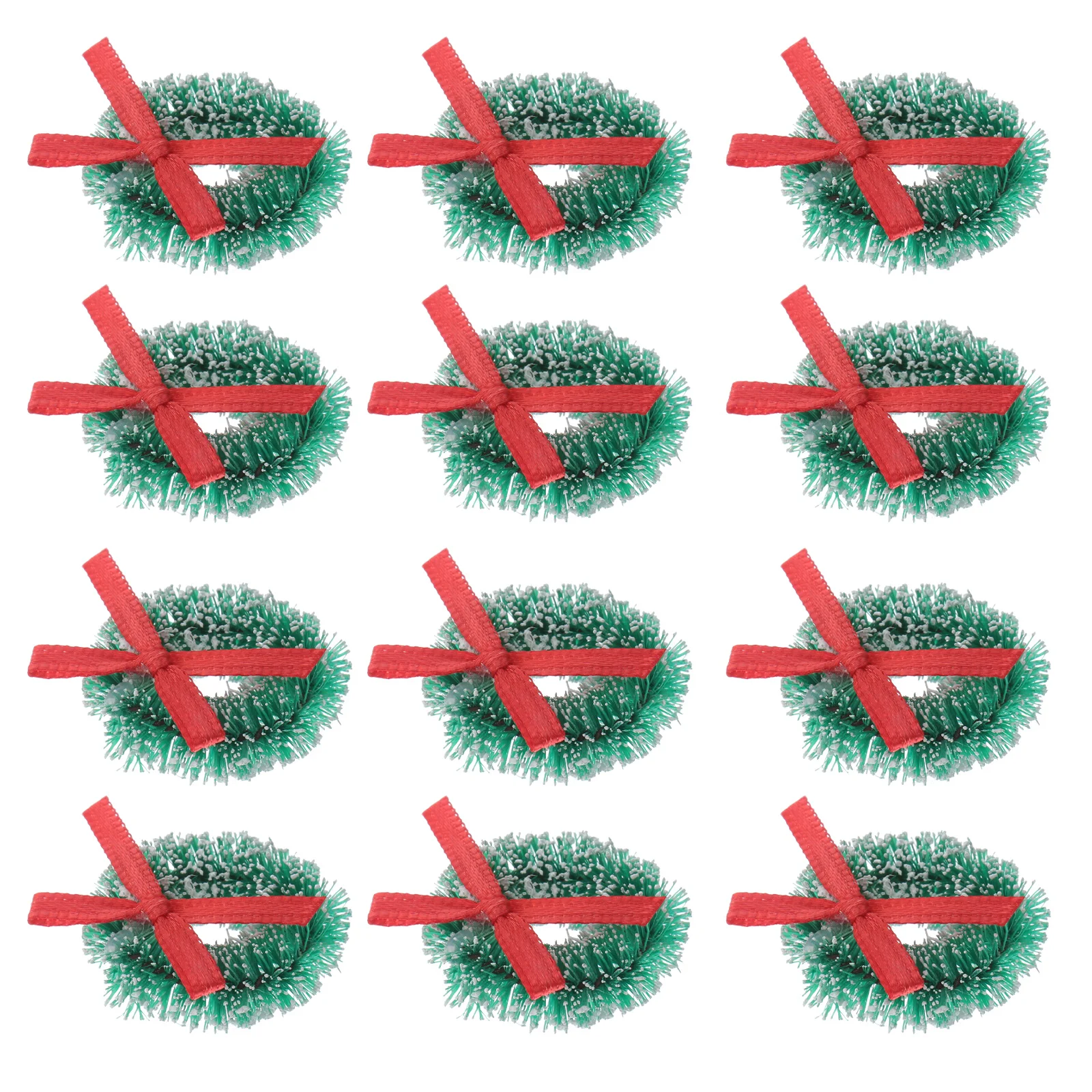 

12pcs Artificial Wreaths Christmas Wreath Decors Chic Adorable Garland Decors