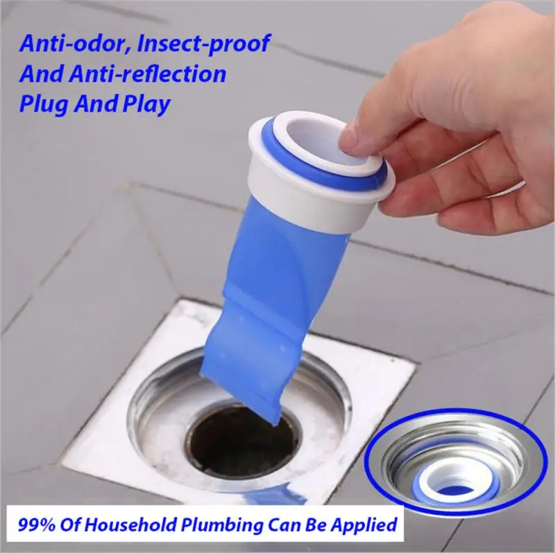 

3 Pcs Bathroom Odor-proof Leak Core Silicone Down The Water Pipe Draininner Core Kitchen Bathroom Sewer Seal Leak Deodorant