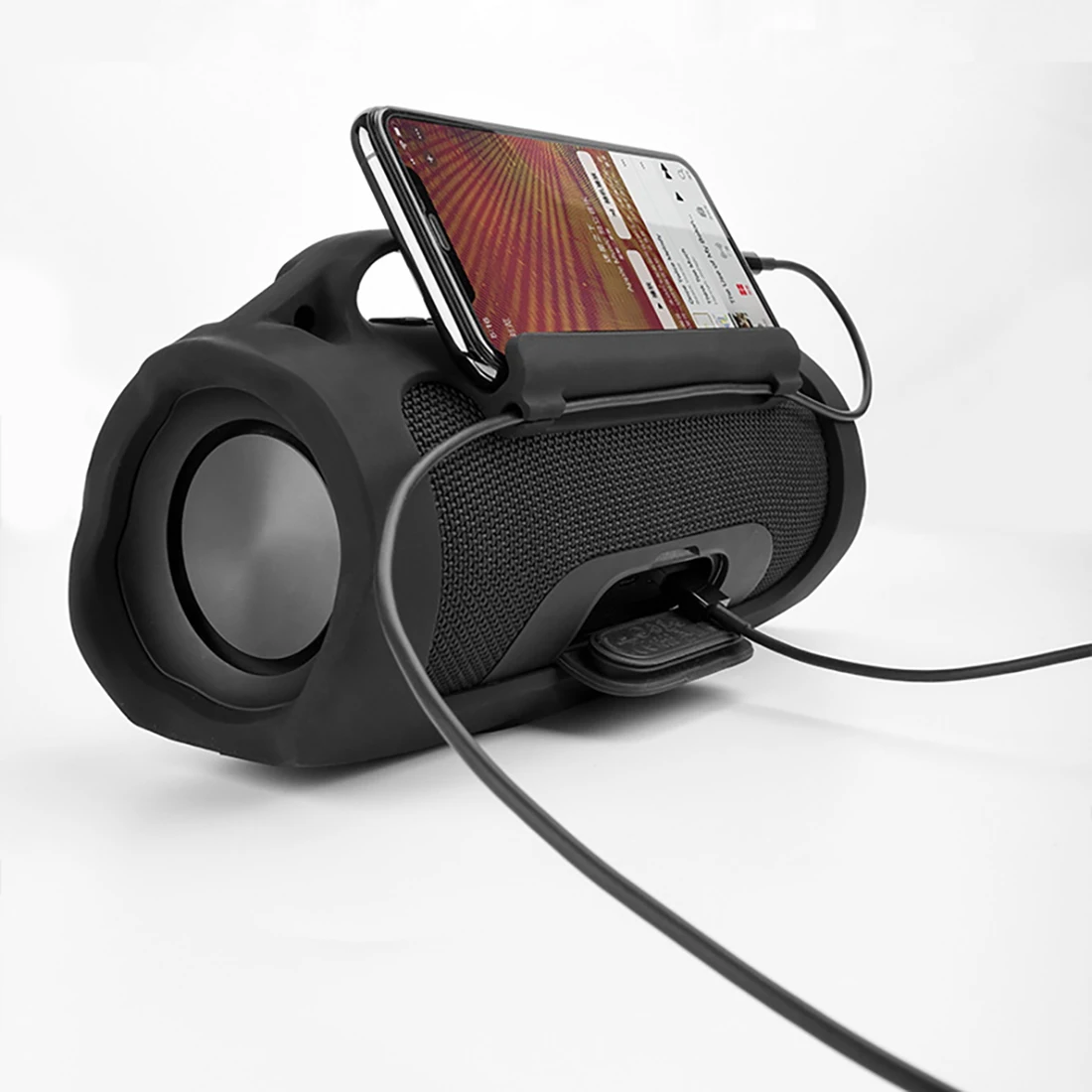 For JBL Charge3 Bluetooth Speaker Silicone Protective Case Portable Shoulder Strap