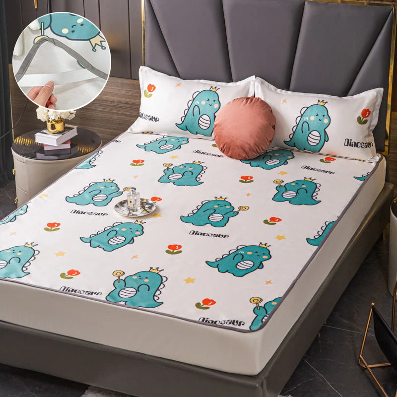 

Luxury ice silk mattress summer cool adult crib sleeping mat kits 90/150/180cm king size single double bed protection pad