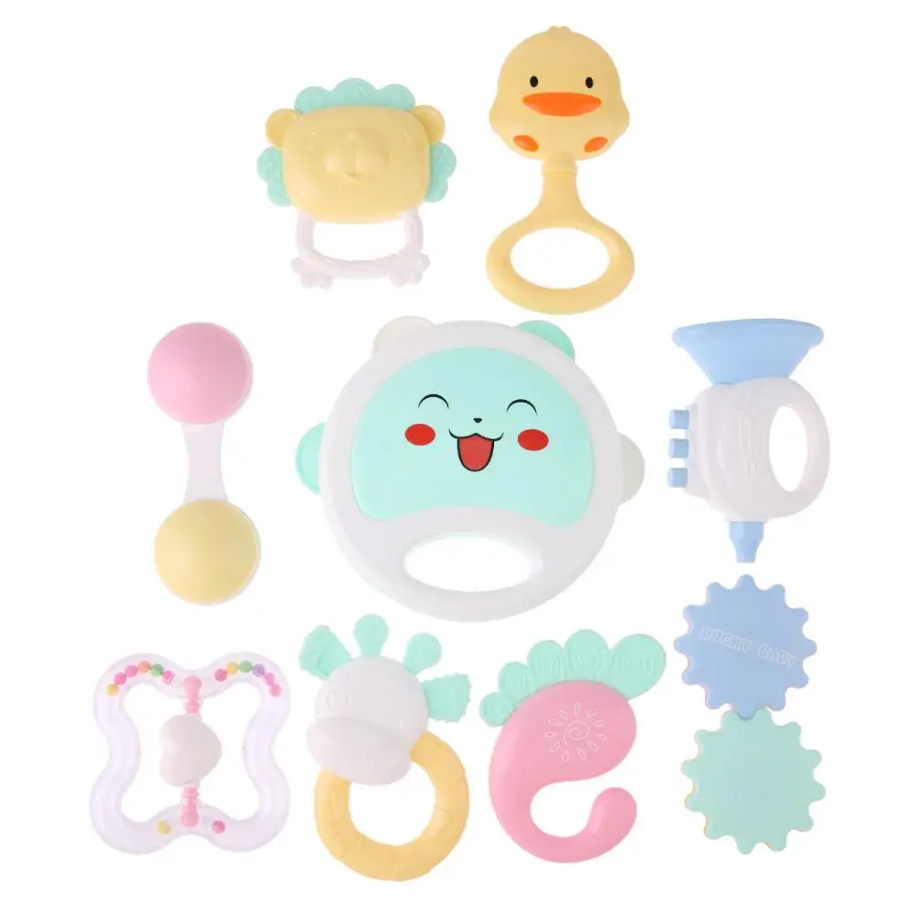 

Newborn Baby Toys Plastic Silicone Music Hand Shake Bed Crib Hanging Educational Toy for 0-12 Months Gifts