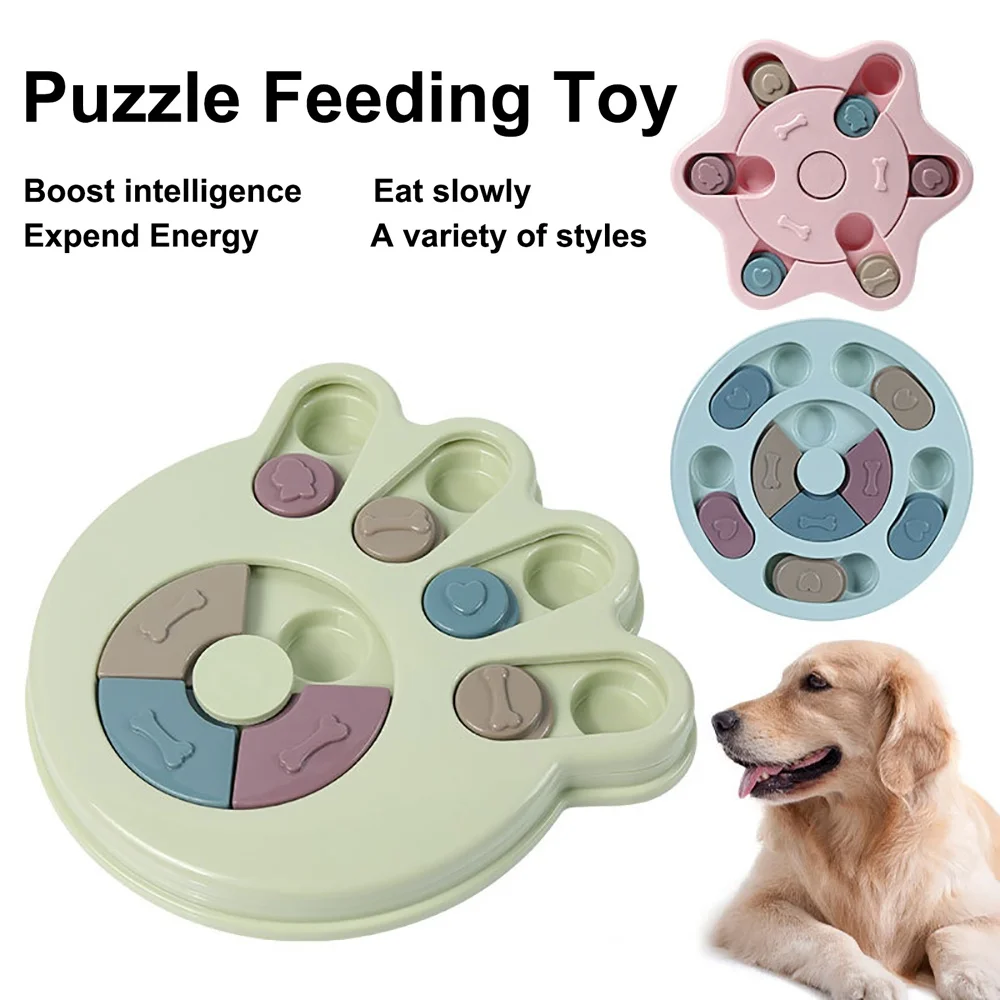 

Dog Puzzle Toys Increase IQ Interactive Slow Dispensing Feeding Pet Dog Training Games Feeder for Small Medium Puppy