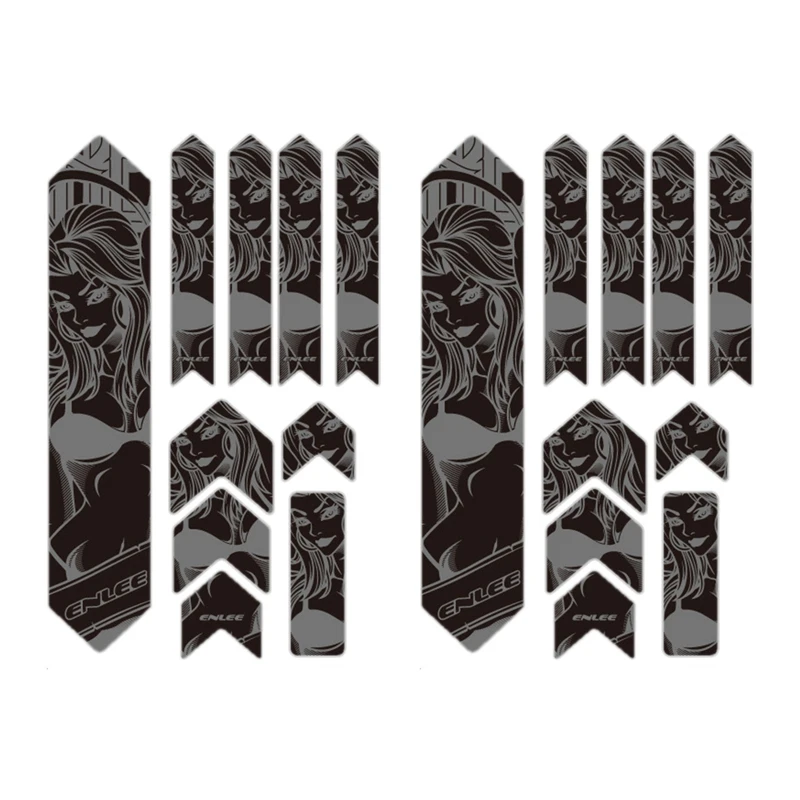 

20X 3D Bike Frame Protection Stickers Reflective Bicycle Paster Guard Cover Stickers Wear-Resistant Anti-Skid Protector