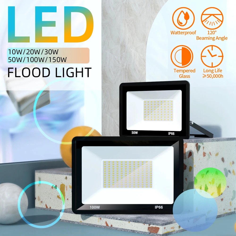 

Прожектор Светодиодный настенный, 50/10/20/30/100/150 Вт