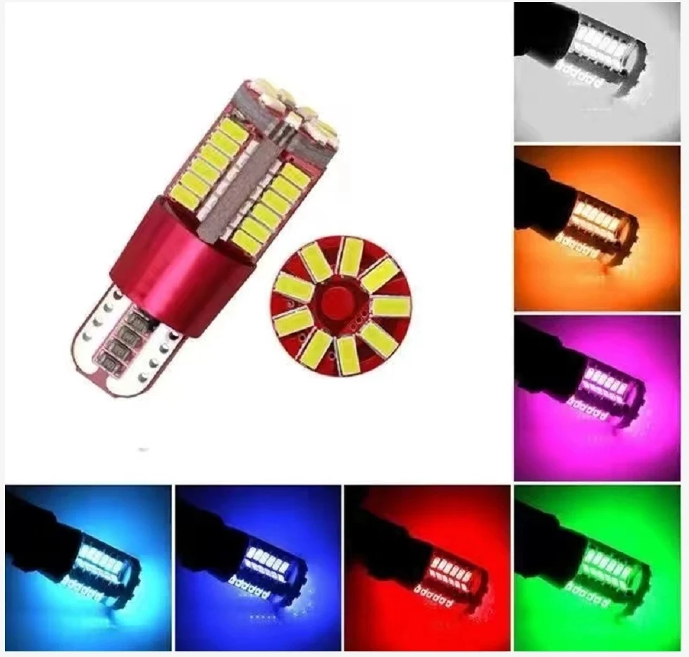 

Светодиодный лампа для автомобиля, W5W, T10, 57SMD, wy5w, 12 В, 3014, габарисветильник огней, стояночных огней, двигателя, 10 шт., 2 шт.