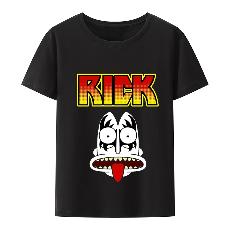 

Черные топы для мужчин KISS Rock & Roll, футболка с тяжелым металлическим ремешком, Мерч-футболка для мужчин/женщин, стиль панк