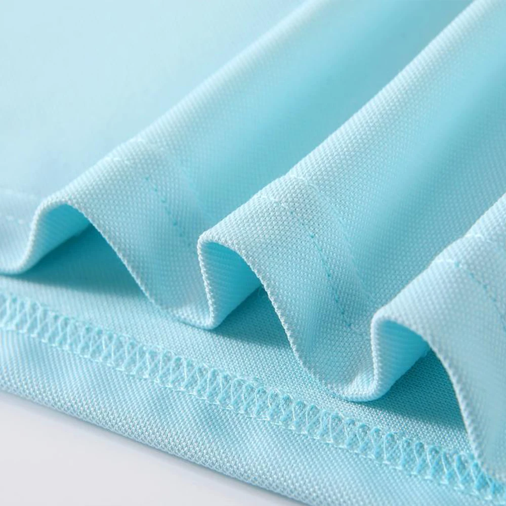 Пустая Приталенная футболка-поло премиум-класса унисекс модная повседневная