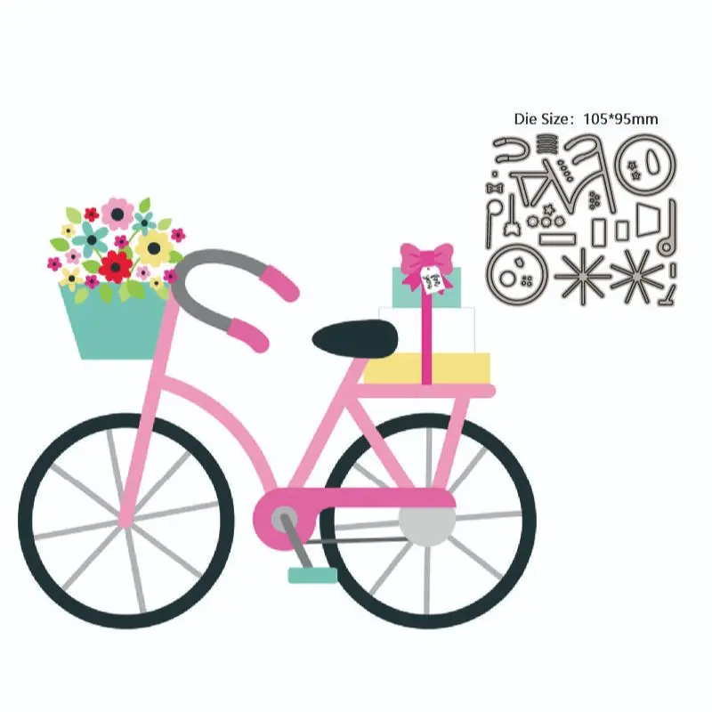 

2022 новые штампы Цветочный сезон велосипед металлическая резка нож штамп для скрапбукинга Украшение для фотоальбома «сделай сам» отделка к...