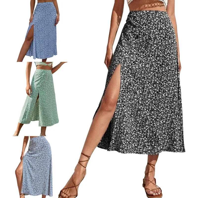 

Юбка Женская Асимметричная до колен, с завышенной талией