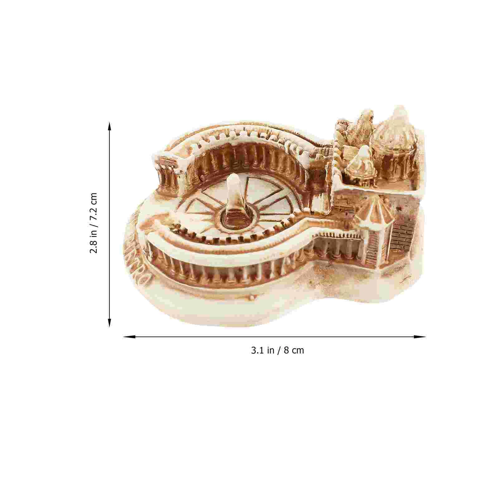 4pcs Decor For Homeations Decorative Saint Peter's Basilica Photo Prop Metal Building Craft enlarge