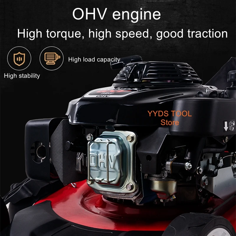 Мощная газонокосилка самоходный триммер с нажимом для сада травы