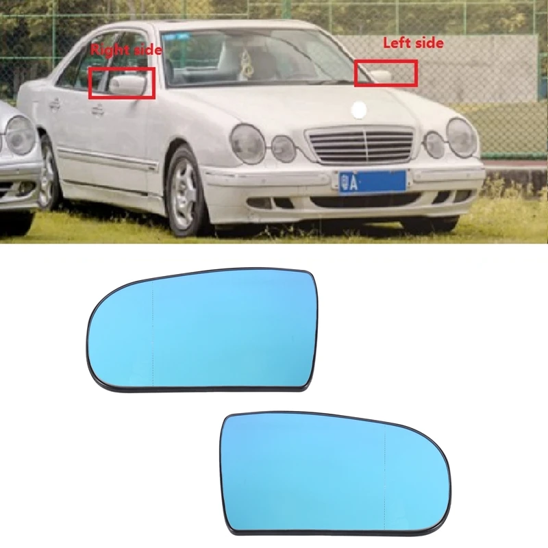 

1 пара боковых дверей, зеркало заднего вида с подогревом и подложкой для Mercedes Benz W210 E200 E230 E260 E280 1999-2001