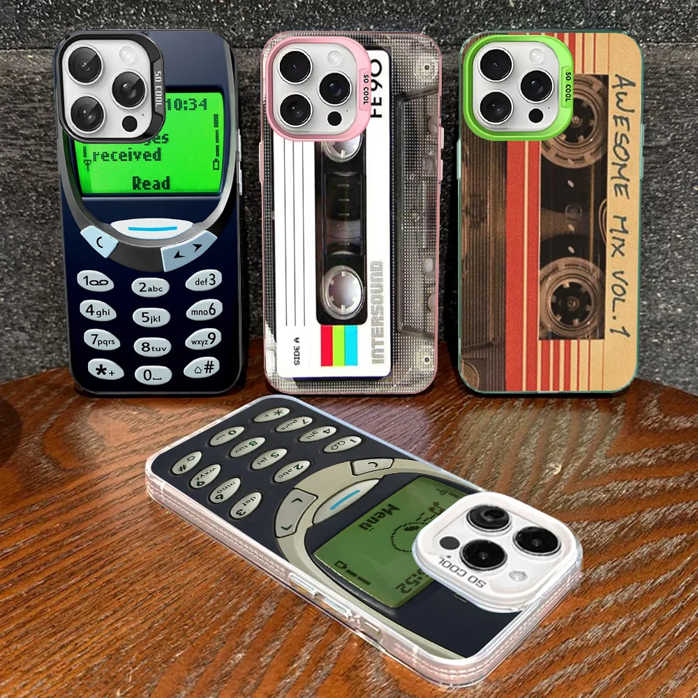 Винтажный чехол для телефона с кассетой в стиле ретро IPhone 16 15 14 13 12 11 Pro Max X XR XSMAX 8 Plus