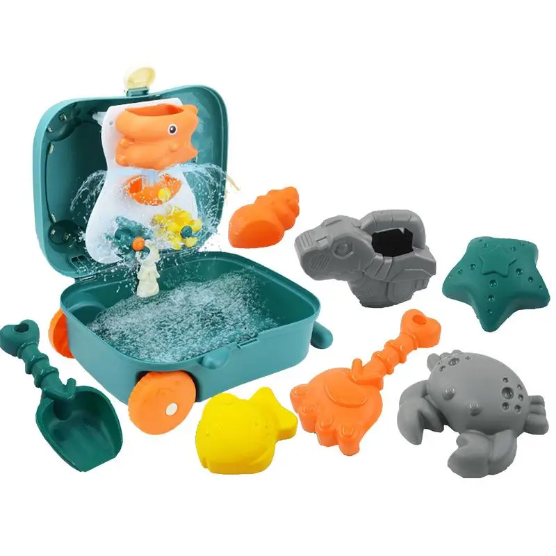 

Развлекательный Пляжный набор игрушек из песка, троллейка, искусственный песок, набор игрушек, развлекательная детская игрушка для песка, Пляжная игрушка с лопаткой, формы для песка, грабли, банка для полива