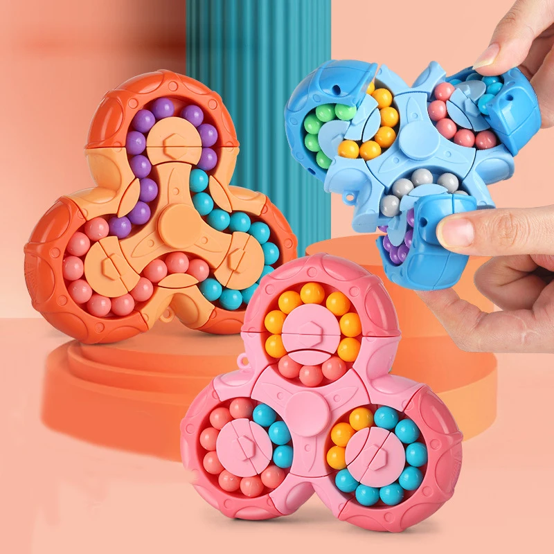 

Rotating Magic Beans Cube Fingertip Fidget Toys Kids Adults Stress Relief Spin Bead Children Education Intelligence Puzzles Game